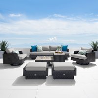 OPPECLBMPORIII-DOV Portofino Patio Motion Chair with Sunbrella Fabric - Espresso-6