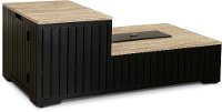 Portofino Modern Patio Fire Pit Table - Espresso-2
