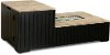Portofino Tiered Modern Patio Fire Pit Table - Espresso