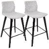 B26-CABO-E-LGY2 Light Gray Upholstered Counter Height Stool (Set of 2) - Cabo