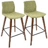 B26-CABO-WL-GN2 Green Upholstered Counter Height Stool (Set of 2) - Cabo