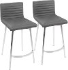 B26-MSNSW-WLGY2 Contemporary Gray Swivel Counter Height Stool (Set of 2) - Mason