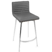 B26-MSNSW-WLGY2 Contemporary Gray Swivel Counter Height Stool (Set of 2) - Mason-3