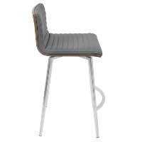 B26-MSNSW-WLGY2 Contemporary Gray Swivel Counter Height Stool (Set of 2) - Mason-4