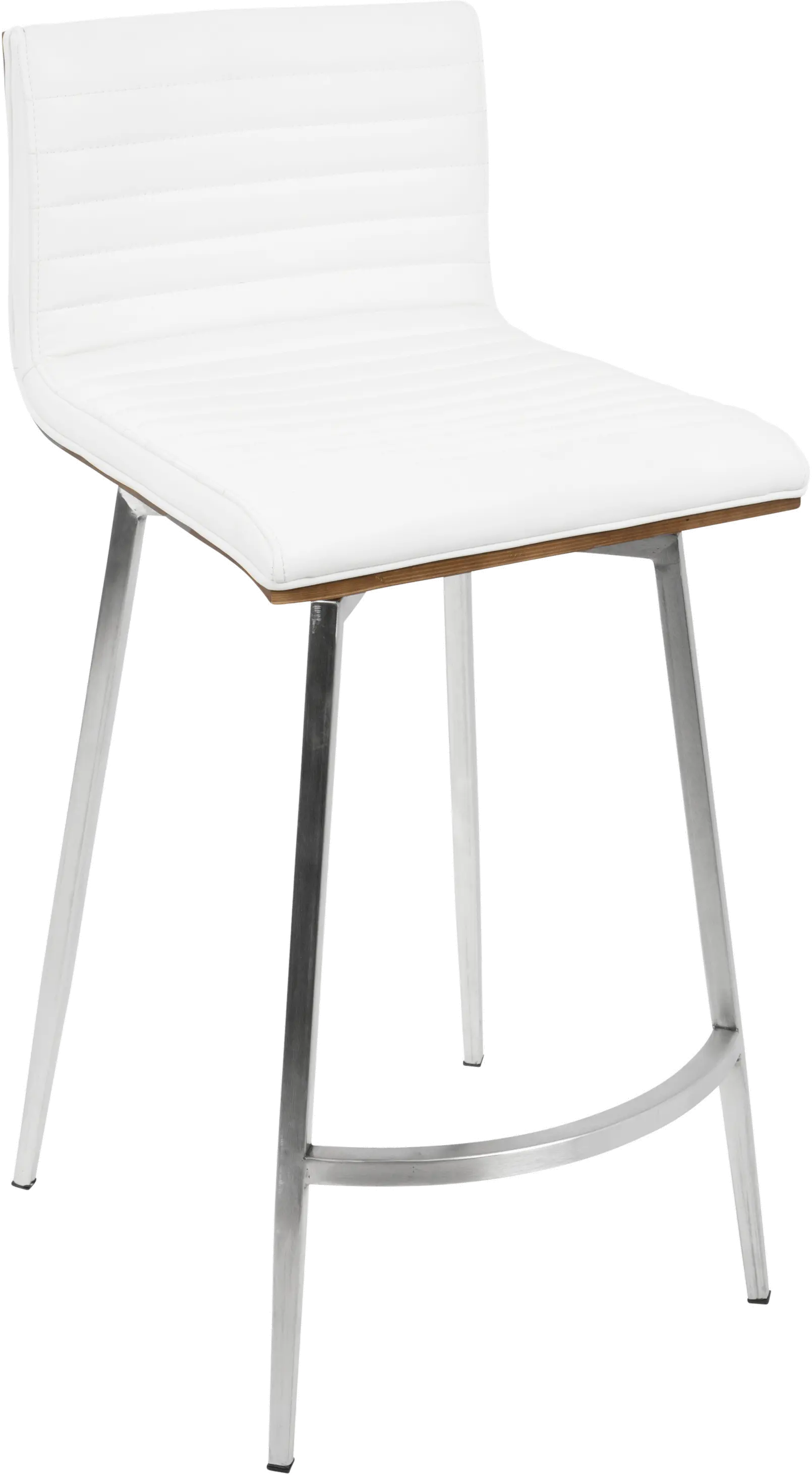 B26-MSNSW-WLW2 Contemporary White Swivel Counter Height Stool (Set of 2) - Mason-4