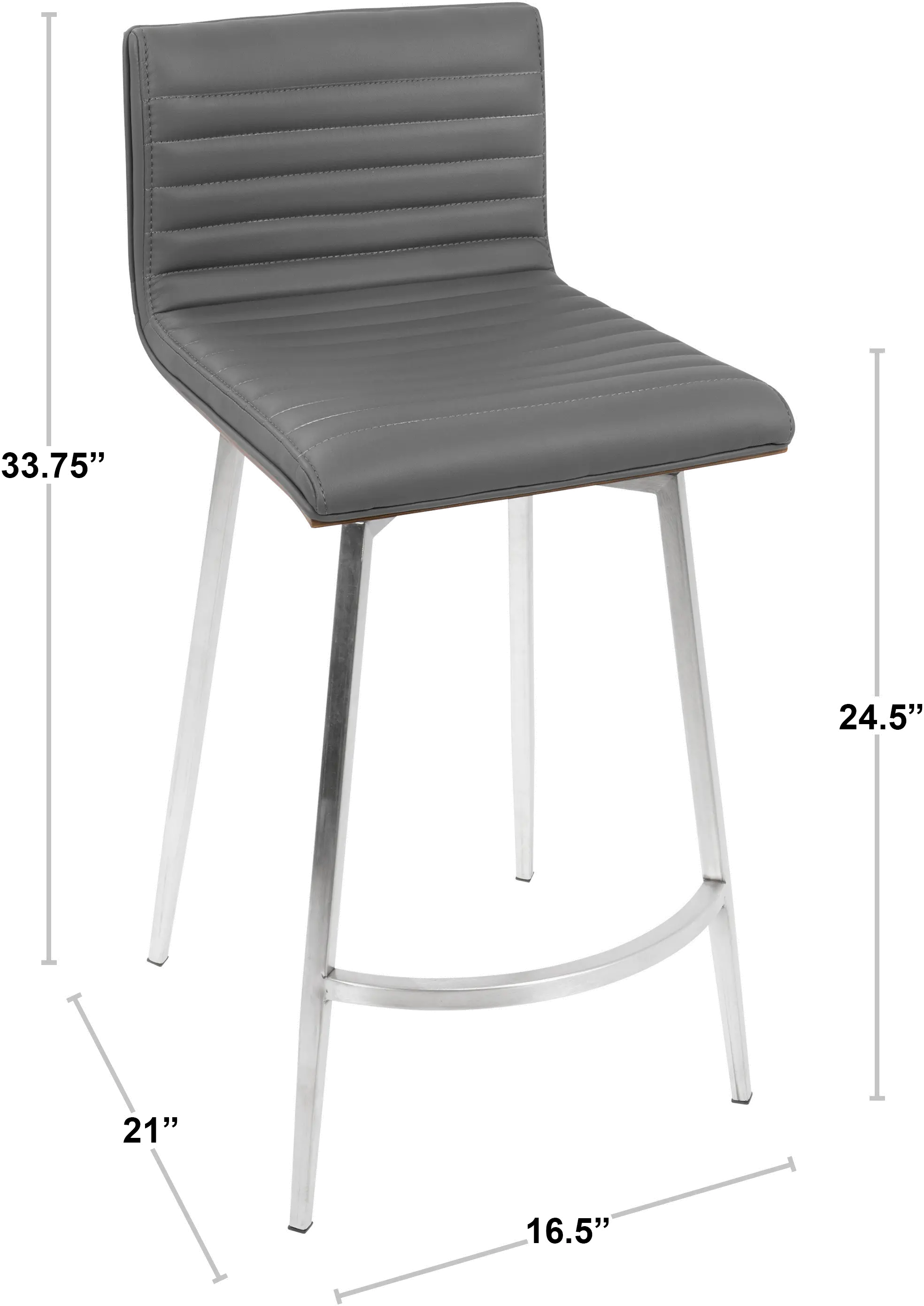 B26-MSNSW-WLW2 Contemporary White Swivel Counter Height Stool (Set of 2) - Mason-7