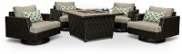 5PC:PRTFNO/ESPR-SET Portofino 5 Piece Fire Pit Group with Sunbrella Cushions - Espresso-4