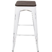 BS-OR-VW-E2 Industrial White Stackable Bar Stool (Set of 2)- Oregon-3