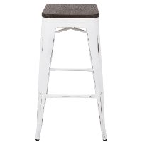 BS-OR-VW-E2 Industrial White Stackable Bar Stool (Set of 2)- Oregon-4