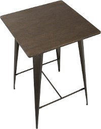 BT-TW-OR-DKE-AN Industrial Antique Metal Pub Table - Oregon-4