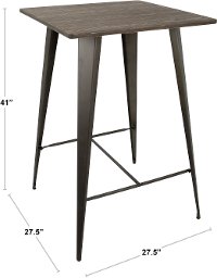 BT-TW-OR-DKE-AN Industrial Antique Metal Pub Table - Oregon-6