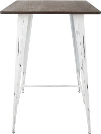 BT-OR-VW-E Industrial White Metal Pub Table - Oregon-2