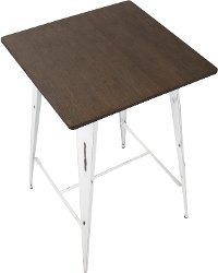 BT-OR-VW-E Industrial White Metal Pub Table - Oregon-3