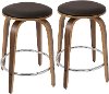 CS-PRTCF-WL-BN2 Brown swivel Counter Height Stool (Set of 2) - Porto