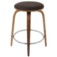 CS-PRTCF-WL-BN2 Brown swivel Counter Height Stool (Set of 2) - Porto-4