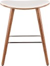 B26-SADL-WL-W2 Mid Century 26 Inch Counter Height Stool (Set of 2) - Saddle