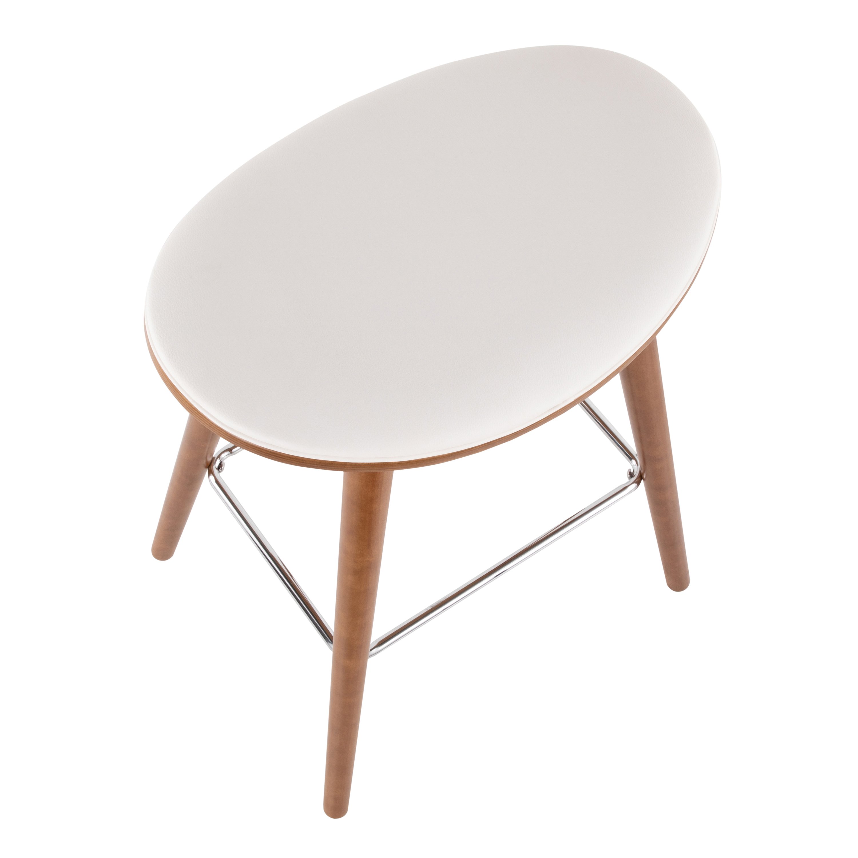 B26-SADL-WL-W2 Mid Century 26 Inch Counter Height Stool (Set of 2) - Saddle-2