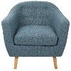 CHR-AH-RKWL-BU Mid Century Modern Blue Accent Chair - Rockwell