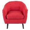 CHR-AH-RKWL-R Mid Century Modern Red Accent Chair - Rockwell