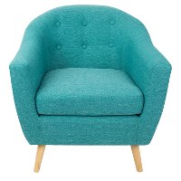 CHR-AH-RKWL-TL Mid Century Modern Teal Accent Chair - Rockwell-5
