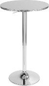 BT-TLBISTRO23RN Adjustable Round Silver Bistro Table - Bistro