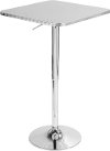BT-TLBISTRO23SQ Bistro Square Adjustable Bar Table - Silver