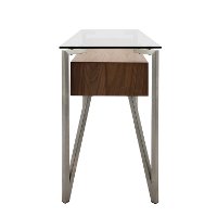 TBC-HVR-WL Mid Century Steel and Walnut Brown Sofa Table - Hover-2