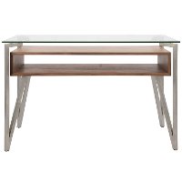 TBC-HVR-WL Mid Century Steel and Walnut Brown Sofa Table - Hover-3