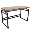 OFD-DRFT-BK-WL Industrial Black and Walnut Office Desk - Drift