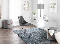OFD-TM-GLACE Modern Clear Glass Desk - Glacier-2