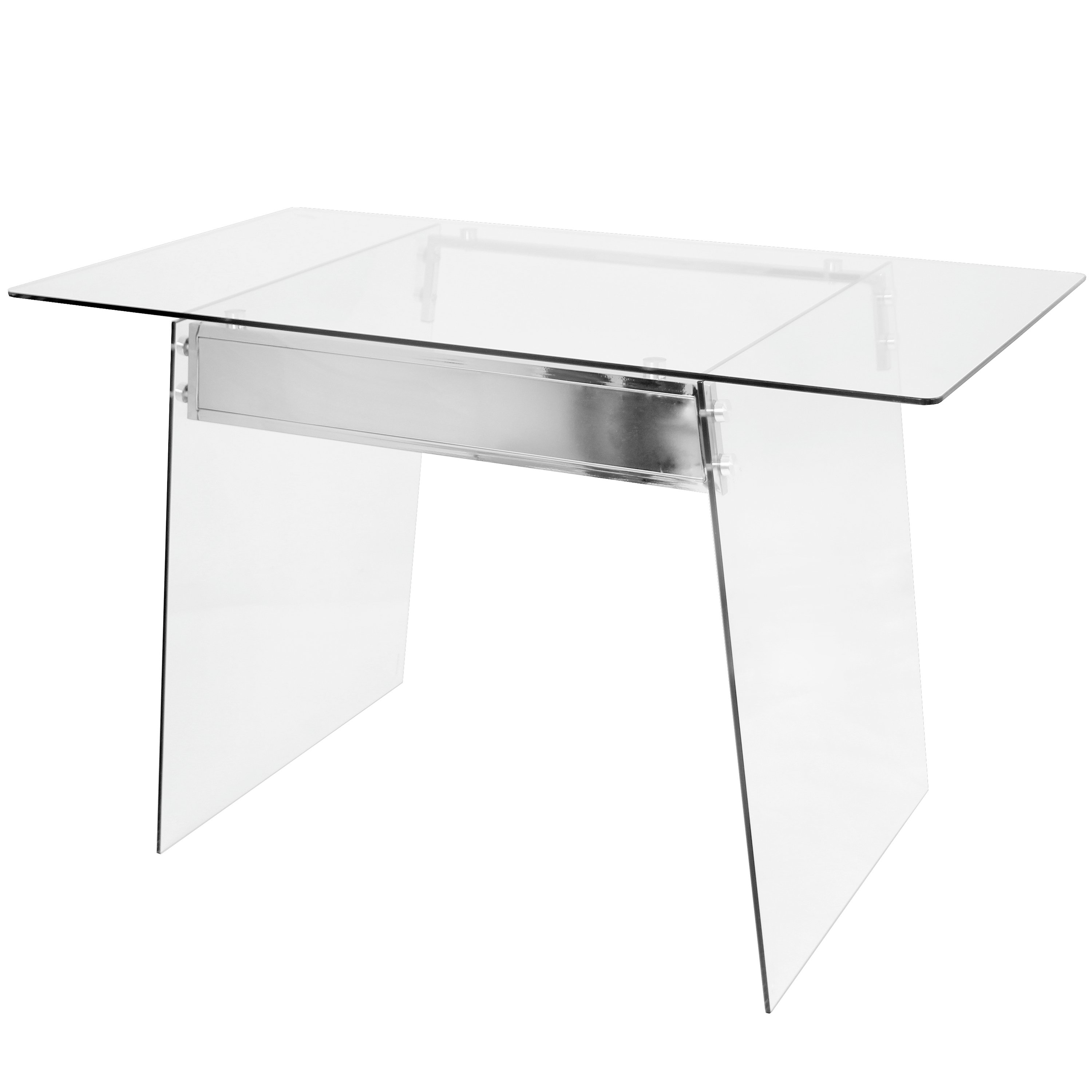 OFD-TM-GLACE Modern Clear Glass Desk - Glacier-6