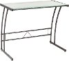 OFD-TM-BITSGL-B Black Metal and Glass Computer Desk - Sigma