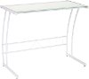 OFD-TM-BITSGL-W White Metal and Glass Computer Desk - Sigma