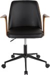 OC-VRDNA-WL-BK Black and Walnut Mid Century Office Chair - Verdana