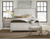 Modern Farmhouse White Queen Bed - Modern Eclectic-2