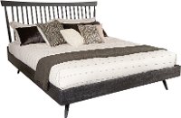 Distressed Gray Queen Shaker Platform Bed - Modern Eclectic-3