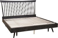 Distressed Gray Queen Shaker Platform Bed - Modern Eclectic-4