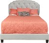 Traditional Gray Queen Upholstered Bed - Modern Eclectic
