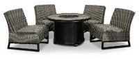 5 Piece Patio Round Fire Pit - Del Mar