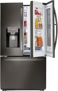 KIT LG 4 Piece Electric Kitchen Appliance Package with Door in Door Smart Refrigerator - Black Stainless Steel-2