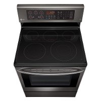 KIT LG 4 Piece Electric Kitchen Appliance Package with Door in Door Smart Refrigerator - Black Stainless Steel-5