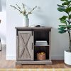Rustic Farmhouse Gray Accent Cabinet - Barn Door