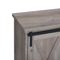 Rustic Farmhouse Gray Accent Cabinet - Barn Door-5