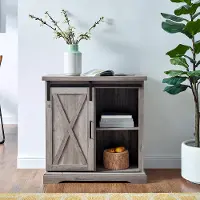 AF32ALXDGW Rustic Farmhouse Gray Buffet - Barn Door