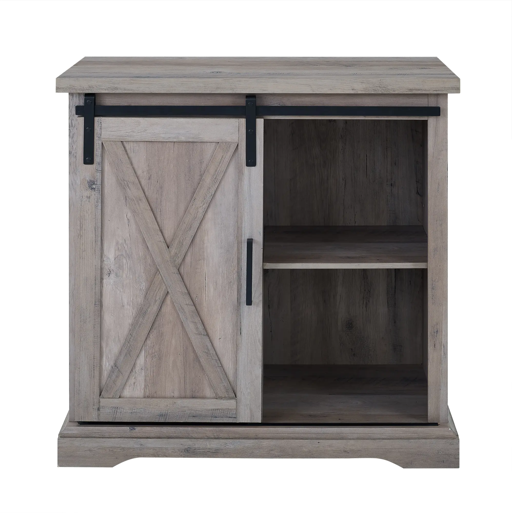AF32ALXDGW Rustic Farmhouse Gray Buffet - Barn Door-3