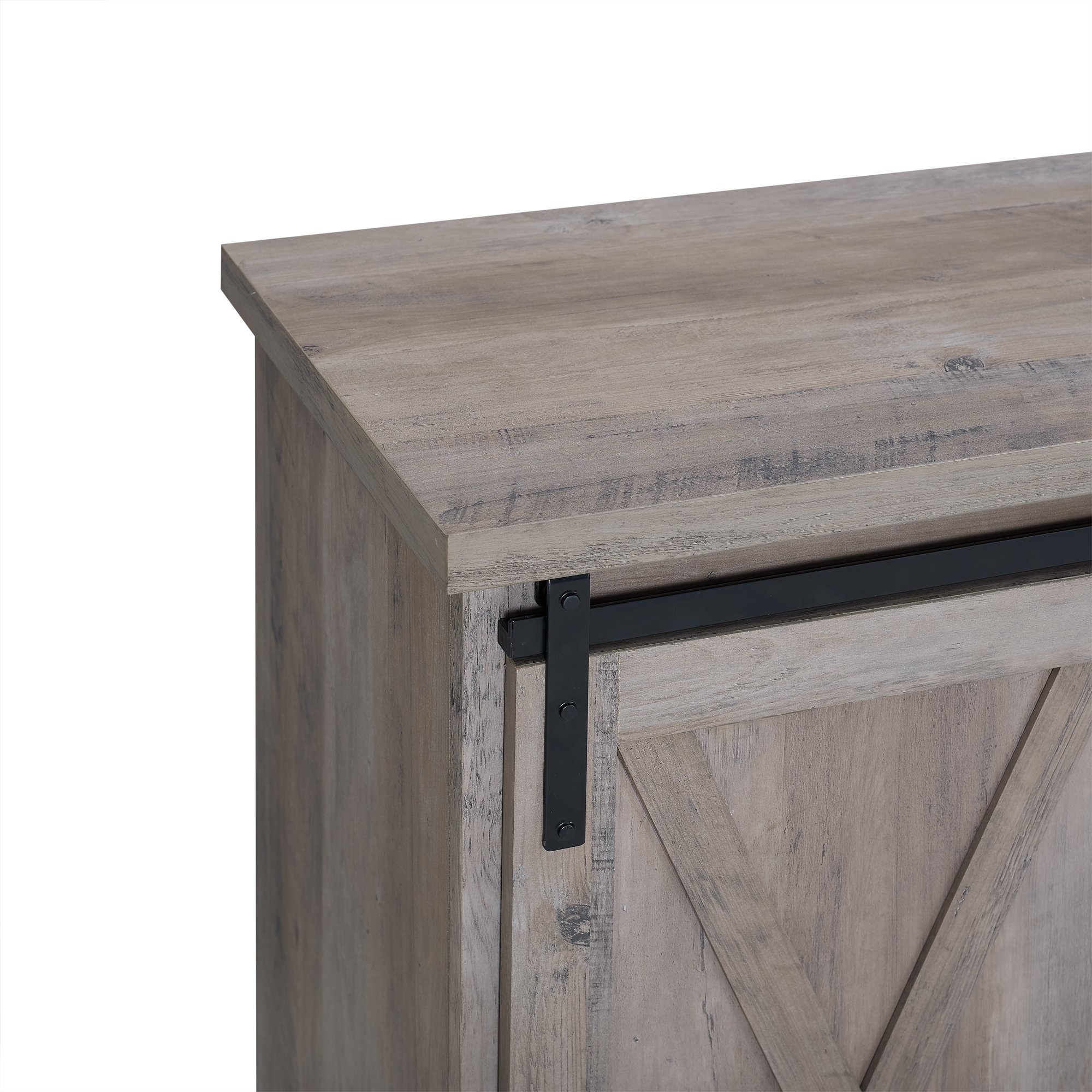 AF32ALXDGW Rustic Farmhouse Gray Buffet - Barn Door-5