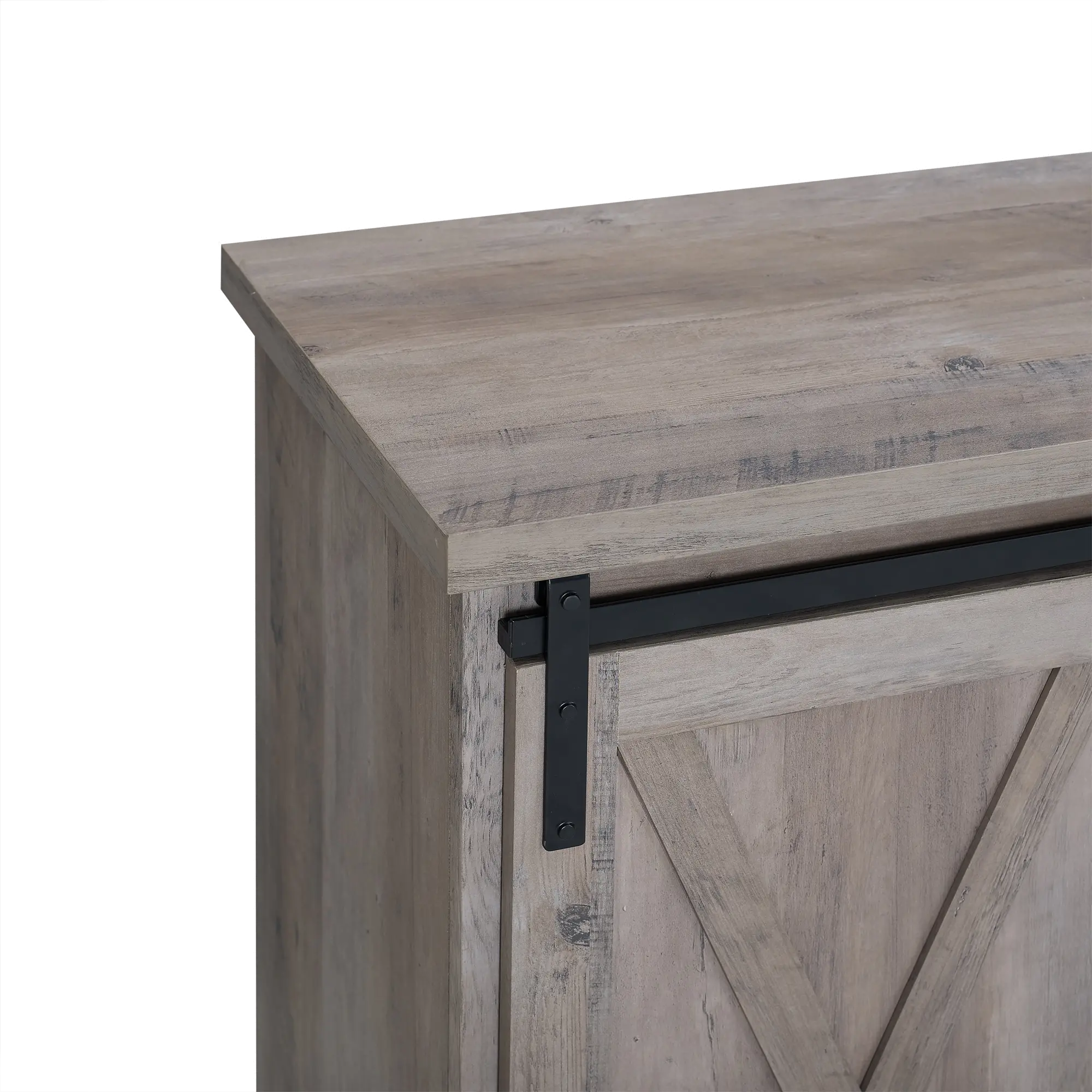 AF32ALXDGW Rustic Farmhouse Gray Buffet - Barn Door-5