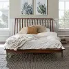 BQSPINWT Modern Walnut Brown Queen Spindle Platform Bed - Walker Edison