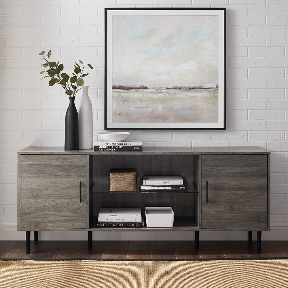 W60NOR2DSG Gray 60 inch TV Stand - Nora-1