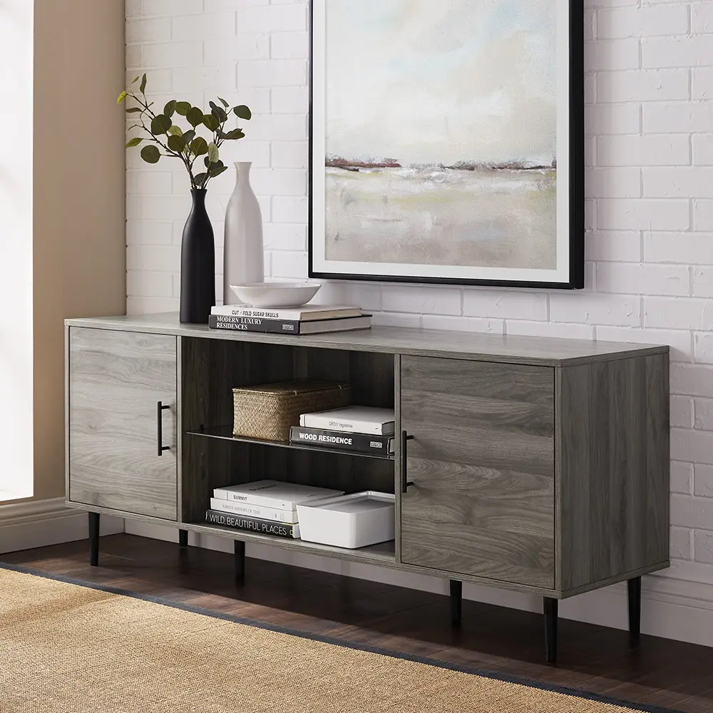 W60NOR2DSG Gray 60 inch TV Stand - Nora-2